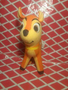 Vintage Taiwan 7" Bambi Deer, cotton filled. Disney Stuffed animal Plush doll